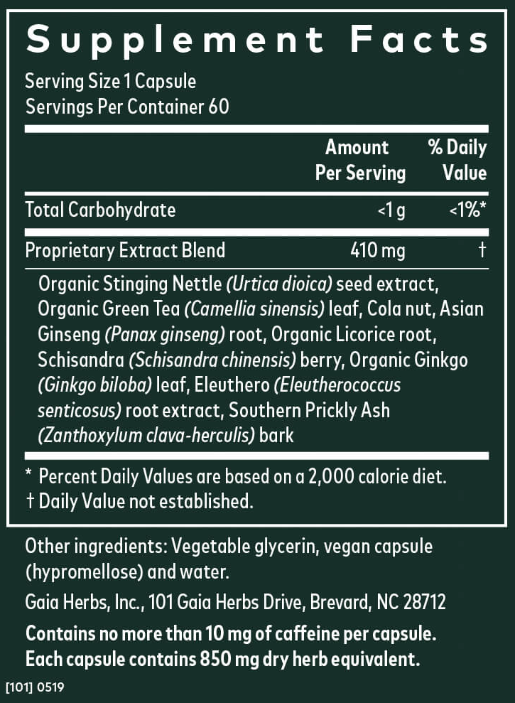 Energy Vitality, Gaia Herbs